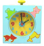 Tatiri Square Blue Animal Alarm Clock