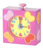 Tatiri Square Purple Heart Alarm Clock