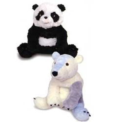 The World of Eric Carle Panda Bear and Polar Bear 11" Plush Animals