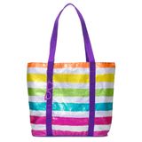 Three Cheers for Girls Stripe Sequin Tote