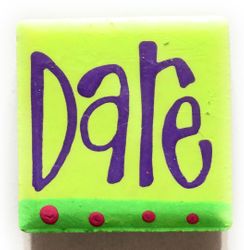 EachanOriginal Tile Magnet Dare