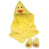 Toddler Bath Duck Hooded Towel & Slipper Set