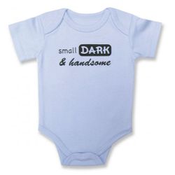 Trend Lab Small Dark and Handsome Baby Onesie