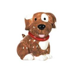 Waxcessories Ceramic Brown Puppy Bank