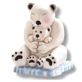 Waxcessories Save a Hug Polar Bears Ceramic Bank