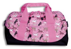 Wildkin Horses in Pink Kids Duffel Bag
