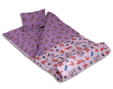 Wildkin Kids English Riding Sleeping Bag (purple)