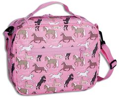 Wildkin Kids Pink Horses Themed Lunch Bag