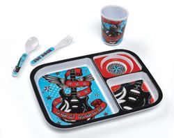 You Rock Boy 4 Piece Melamine Tray Set