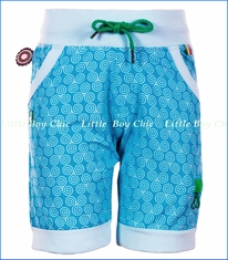 4 Funky Flavours, Waveforms Knit Shorts in Blue
