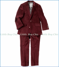 Appaman, 2-Pc Mod Suit in Tibetan Red Velvet