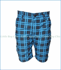 Appaman, Checkered Print Hybrid Shorts in French Blue