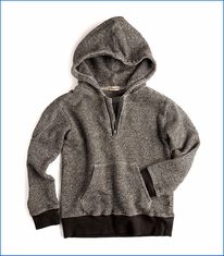 Appaman, Half Zip Knit Hoodie in Black & White