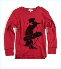 Appaman, LS Skater Penguin T-Shirt in Red