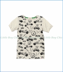 Appaman, Ready, Set, Go! T-Shirt in Cloud Heather