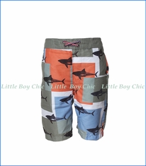 Appaman, Shark Blocks Swim Trunks in Grey