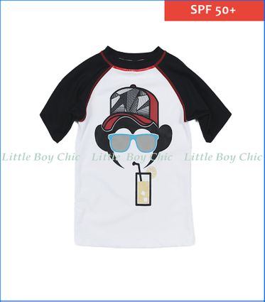 Appaman, Short Sleeve Rash Guard in Black