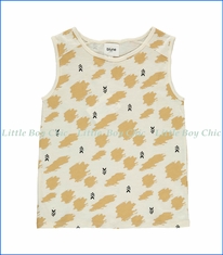 Blune, Grrr...Sleeveless T-Shirt in Off-White