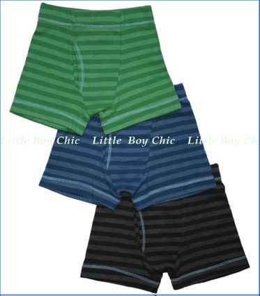 City Threads, Charcoal Elf Smurf Stripe Boxer Briefs 3-Pack