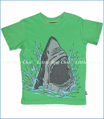 City Threads, Shark Attack Tee in Elf Green (c)