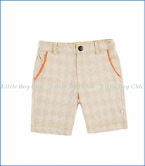 Fore!! , Diamonds Print Shorts in Beige