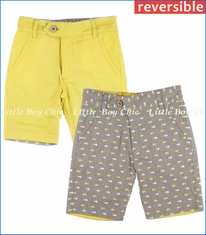 Fore!!, Fish Reversible Shorts in Yellow