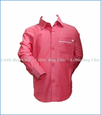 Fore!! , L/S Rolled-Cuff Shirt in Pink