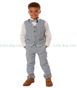 Fore!! , Linen & Plaid Reversible Vest in Blue