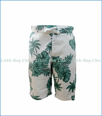 Fore!! , Palm Print Shorts in White