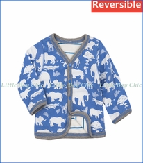 Hatley, Baby's First Safari Cardigan (Reversible) in Blue