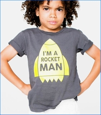 Joah Love, Rocket Man Tee in Titanium