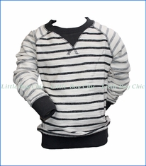 Joules, Miller Stripe Raglan Sweatshirt in Cream