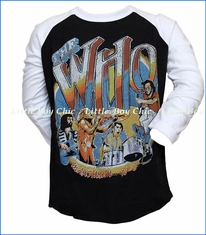 Junk Food, The Who 1968 Tour Raglan Tee in Black