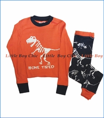 Lazy One, Bone Tired Pajama Set in Orange