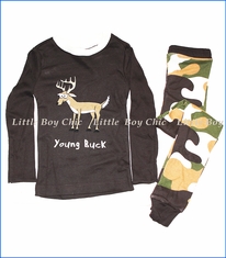 Lazy One, Young Buck Pajama Set in Brown