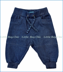 Me Too, Organic Quilted Knit Sweatpants in Navy Night