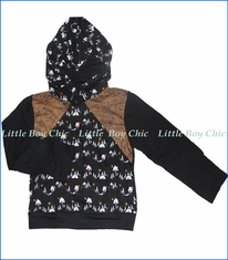 Miilovemu, Moroccan Tepee LS Hoodie in Black