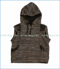 Miilovemu, Moroccan Waffle Knit Hood Vest in Multicoloured