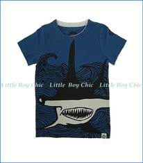 Mini Shatsu, Hammerhead Shark T-Shirt in Blue