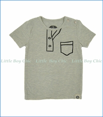 Mini Shatsu, Marker Henley T-Shirt in Grey