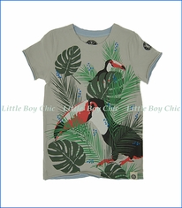 Mini Shatsu, Tropical Toucan T-Shirt in Grey