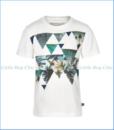 Miny Mo, Kirk Palm Triangles T-Shirt in White
