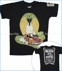 Monster Republic, Cobra Racing Tee in Black (c)