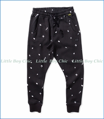 Munster, Buzz Bolt-Fetti Trackpants in Black