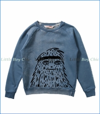 Munster, Fangs Raglan Sweatshirt in Blue