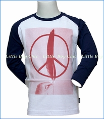 Munster, Peace Feather Raglan T-Shirt in Blue