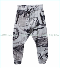Munster, Supremo  Zip Pocket Trackpants in Grey Marble Print