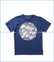 Munster, Wave Peaks T-Shirt in Navy