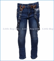 Noruk, Jeans with Removable Straps in Blue