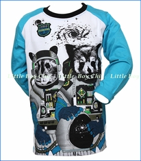 Noruk, Racoon Graphic T-Shirt in Blue